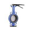 Red turbine head to clamp rubber butterfly valve