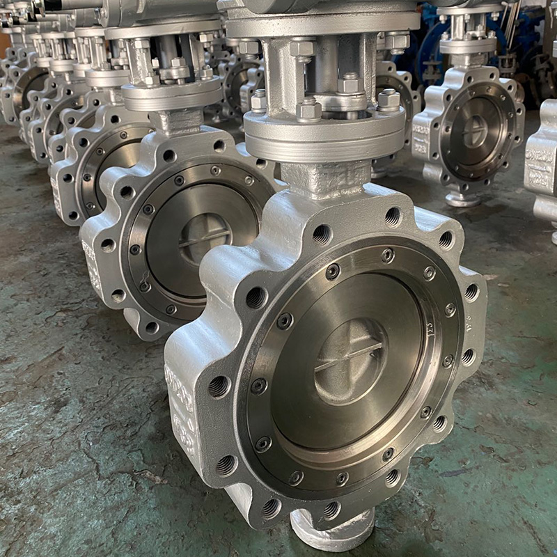 WCB DN250 Triple Eccentric Lug Butterfly Valve