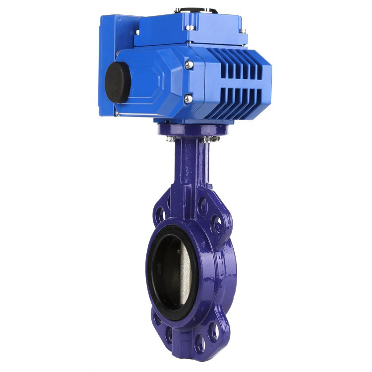 DN100 Casting Motorized Butterfly Valve On Off Type 4 inch Wafer Electric Butterfly Valve Cast Iron Body Stainless Steel Disc Durable Voltage : DC12V 