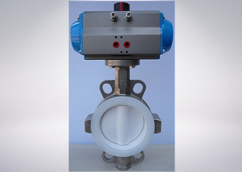 High Quality PTFE Wafer Butterfly Valve with Electric Actuator