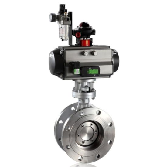 High Performance Butterfly Valve with Pneumatic Actuator and Manual Override