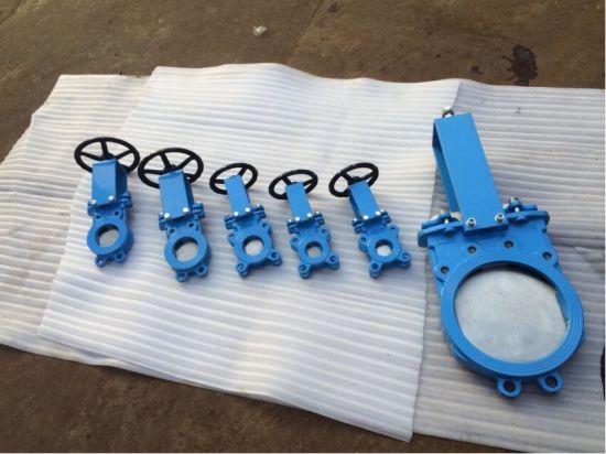 Di Body Swing Worm Gear Knife Gate Valve with Ce Approval