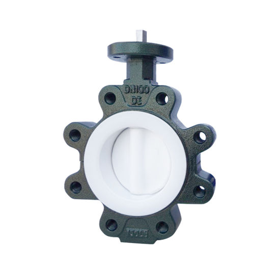 Pn16 Di Body PTFE Coated Lug Butterfly Valve
