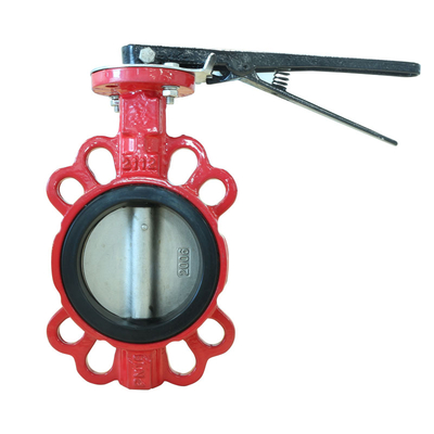 4 inch red wafer Cast Iron butterfly valve - Buy Cast Iron butterfly ...