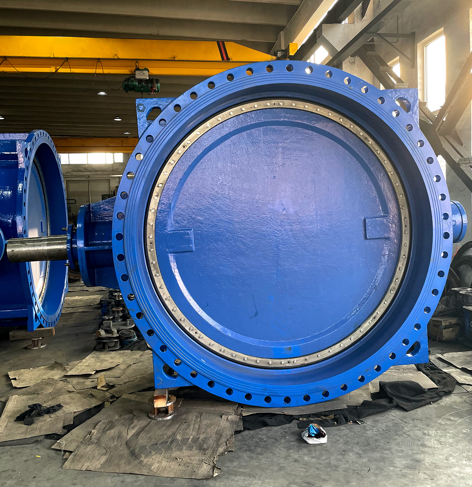 DN2300 Butterfly valve 24kg shell pressure test successfully TFWVALVE